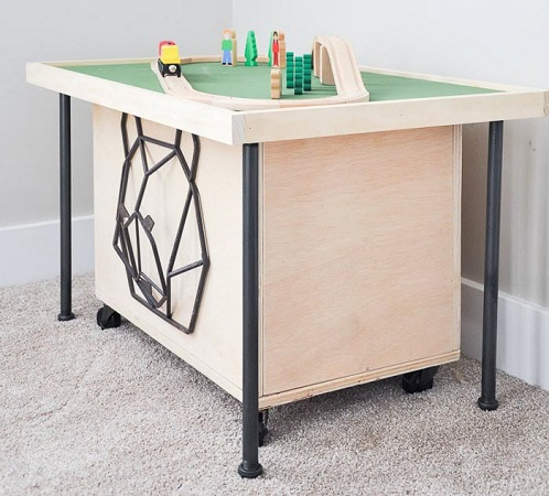 Space saving diy train table DIY Easy Build Kids Table And Chair Ideas That Not Require Skill Level