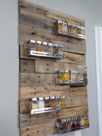 Spices storage on the wall