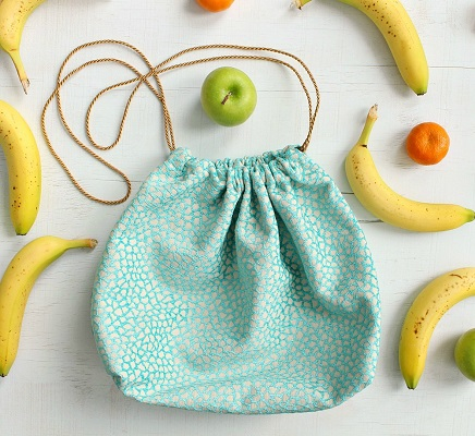 Turquoise drawstring lunch bag School Edition Ideas Of DIY Lunch Bag That Perfectly Adorable