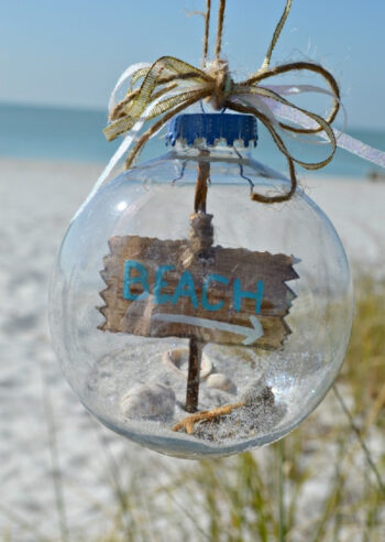 Beach themed ornament for christmas