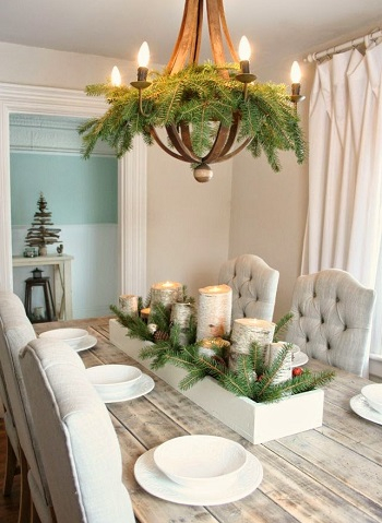 Birch box centerpiece DIY Special Type of Christmas Table Decoration To Welcome Your Guests