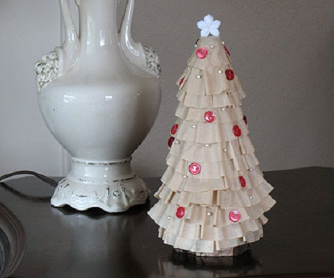 Coffee filter christmas tree DIY Ideas From Recycled Materials To Create Amazing Christmas Decoration