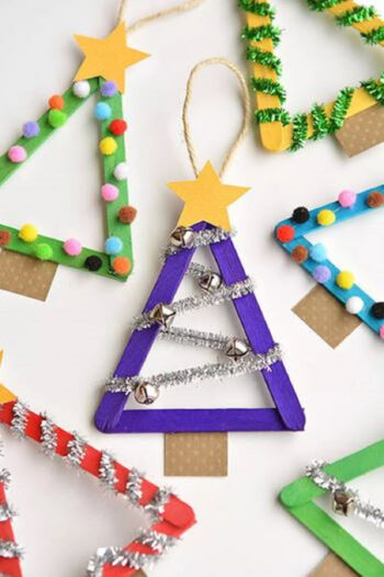 Cool christmas tree from popsicle sticks