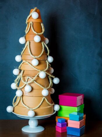 Diy terra-cotta christmas tree