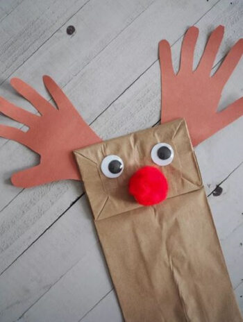 Make a paper bag reindeer