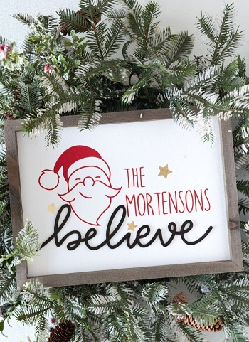 Personalized wood christmas sign DIY Charming Rustic Christmas Wood Projects For Your Amazing Home