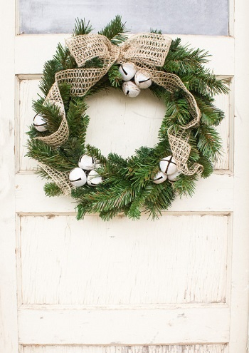 Rustic bell christmas wreath DIY Jingle Bell Christmas Decorations And Crafts To Convey Your Christmas Spirit