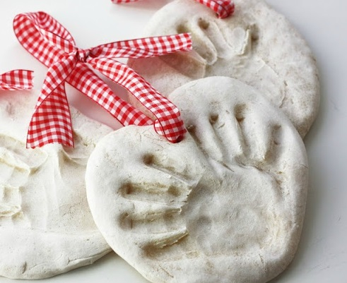 Salt dough handprint ornaments Delightful Christmas Handprint Crafts That Anyone Will Keep Forever