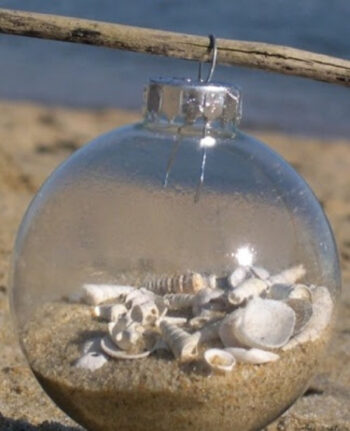 Simple glass beach ornament