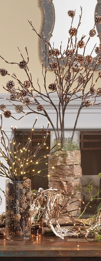 Starry branches DIY Special Type of Christmas Table Decoration To Welcome Your Guests