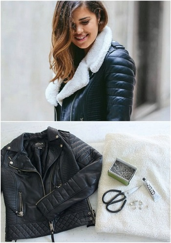 Add a new collar DIY Splendid Ideas To Refashion Your zold Winter Coats This Season