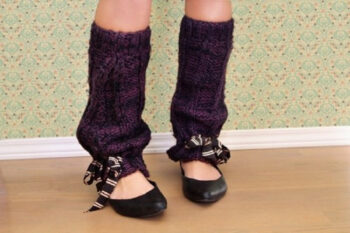 Diy fun leg warmers with ribbon