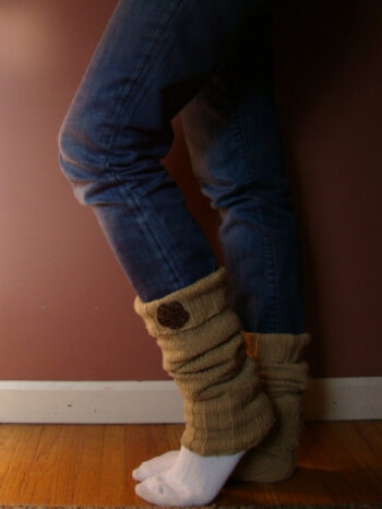 Diy leg warmers with buttons