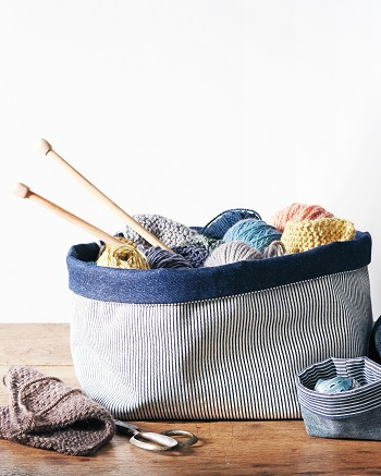 Denim storage bin Keep Your Days Warm And Cozy With Incredible Winter Sewing Projects