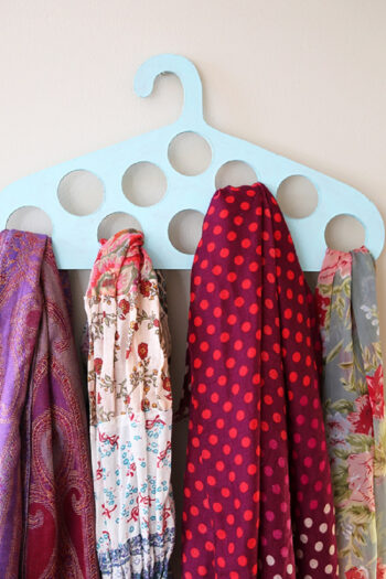 Plywood scarf hanger diy