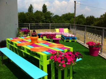 Vibrant outdoor table