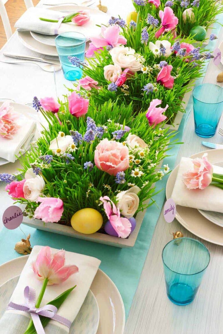 85 DIY Ideas for Your Spring Dining Table Centerpiece - GODIYGO.COM