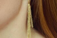 Diy beautiful chain fringe earrings