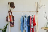 Diy clothes rack with a frame