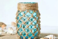 Diy cool fishnet mason jar