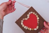 DIY Pebble Heart Wall Decor