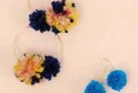 Diy pom pom earrings