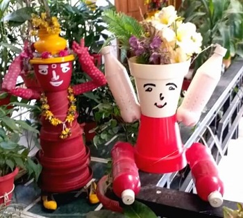 Garden crafts from junk DIY Ideas Of Full Spirit Artworks To Have Energetic Garden