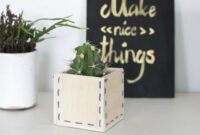 Inspiring diy wooden stitched planter