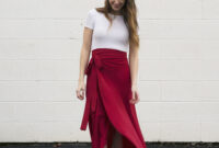 Maxi tulip wrap skirt