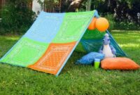 Patchwork tent for kids