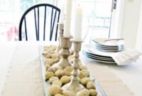 Rustic wood board centerpiece