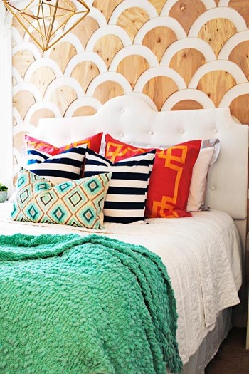 Scallop wall Beginner-Appropriate DIY Project To Refresh Your Home Decoration