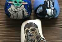 Star wars universe rock painting