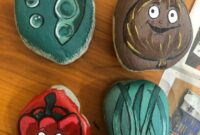 Veggies rock painting