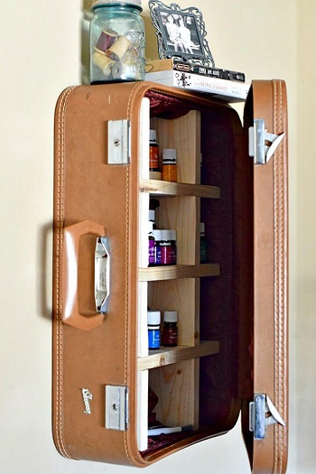 Unbelievable DIY Ideas To Reuse Your Old Suitcases