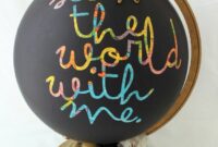 Chalkboard globe diy