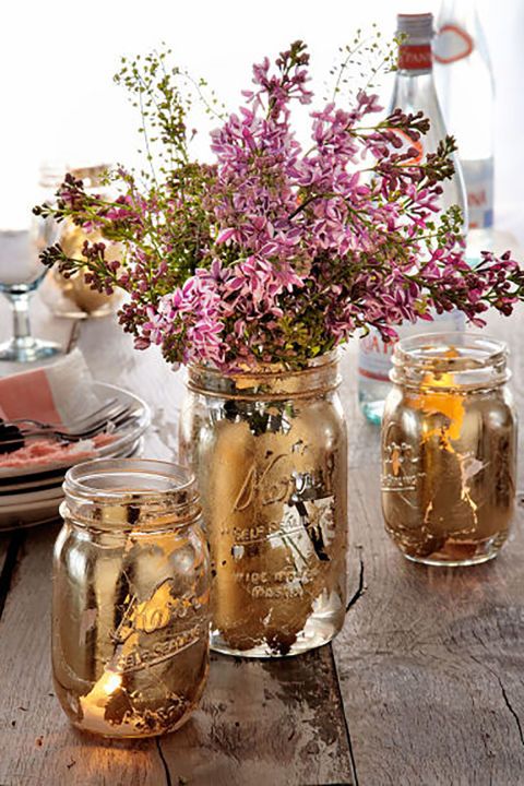 Golden mason jar