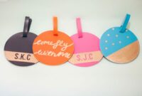 Colorful leather tags