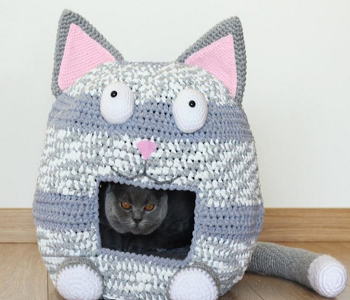 Crochet cat house DIY Highly Striking And Safety Cat House Ideas