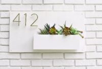 Diy house number planter