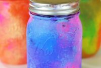 Galaxy art mason jars