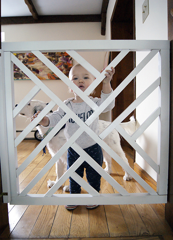 Geometric baby gate DIY Excellent Ideas To Have Functional Baby Gates