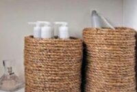 Rustic bathroom organizer