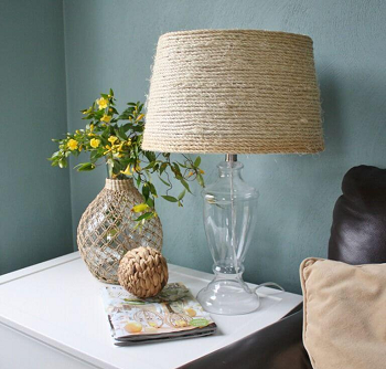 Sisal lamp shade beach home décor DIY Long-lasting Decoration Ideas With Coastal Home Accessories