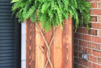 Large built-in wooden planter