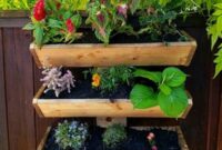 Planter boxes mounted to the deck