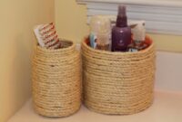 Bathroom Storage From Coffee Cans