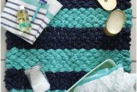 Diy chunky woven bath mat