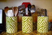 Diy coffee can utensil holders