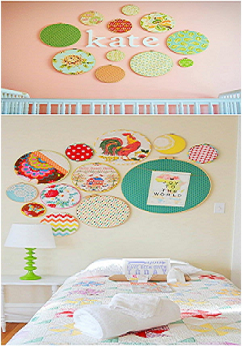 Diy embroidery hoop wall art Amazing Ways To Repurpose Your Old Bed Sheets